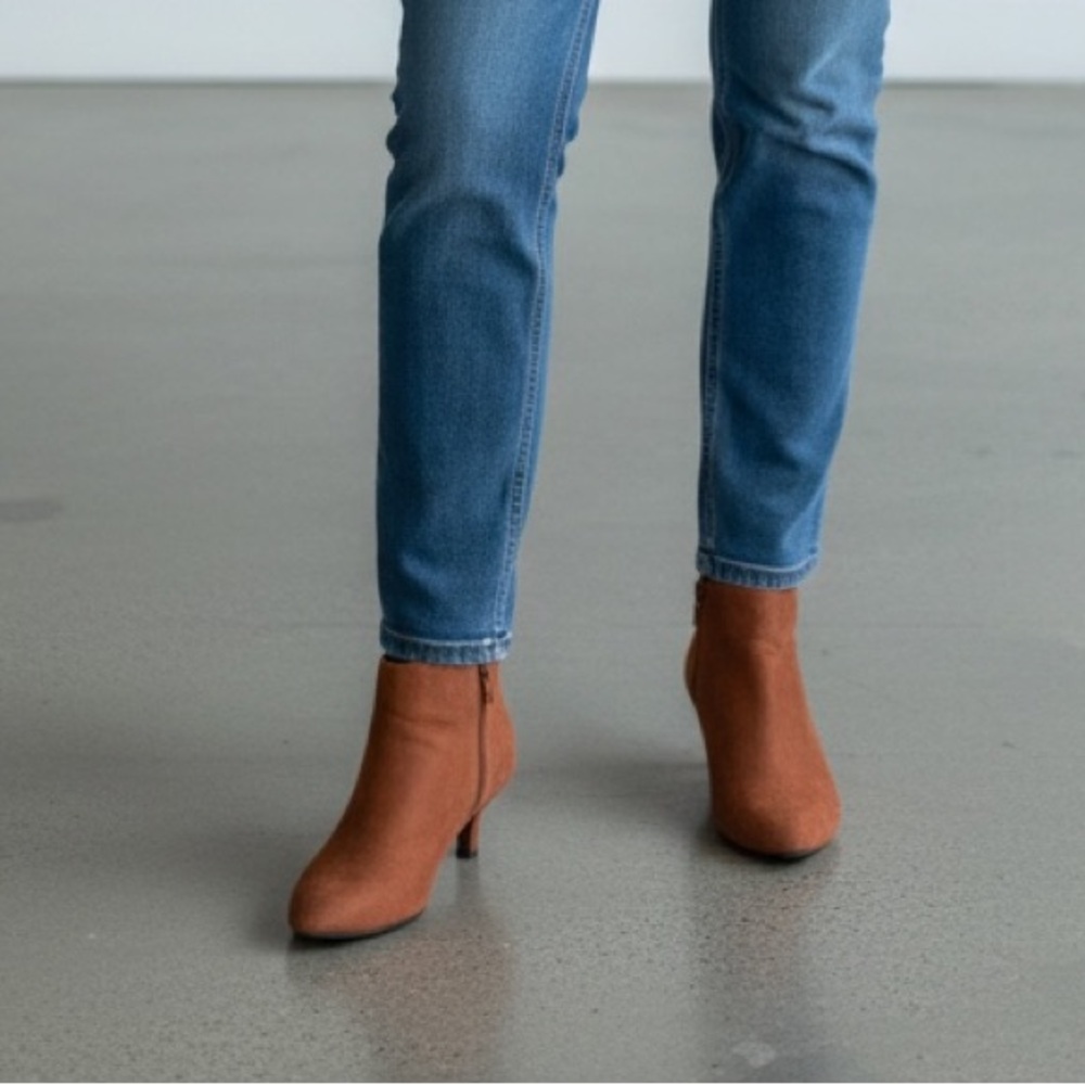 Suede Brown Ankle Boots - Picture 2 of 6